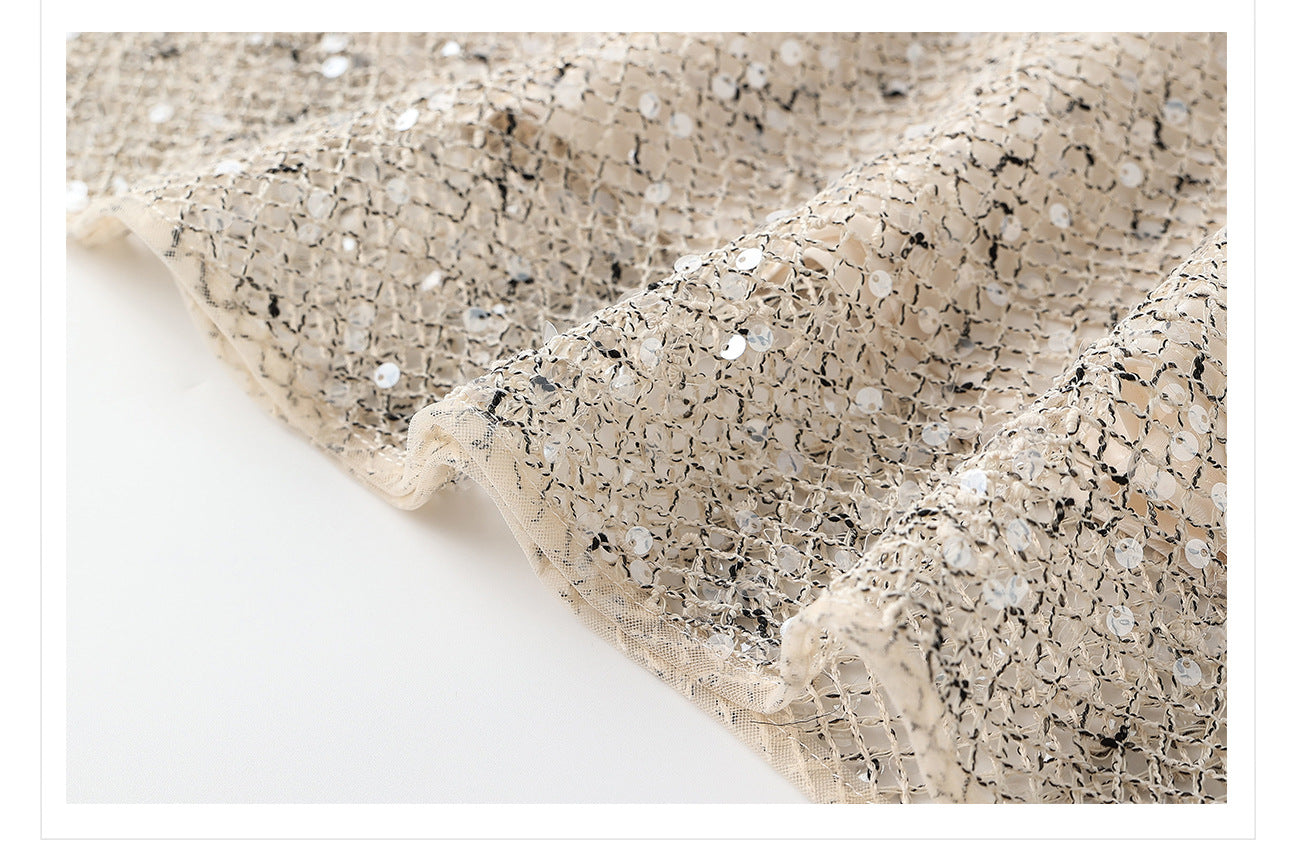 Autumn New Chinese Sequin Embroidered High-End Coat Dress Set