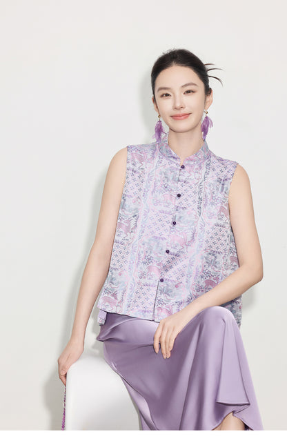 High-End Chinese Style Summer Design Vest Top