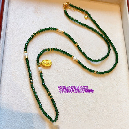 Handmade Song Brocade Gourd Necklace | New Chinese Style Cultural Heritage Accessory