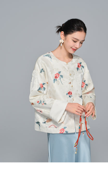 Elegant Loose Embroidered Jacket