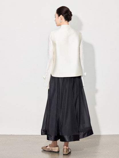High-End Solid Color Long Skirt — Timeless A-Line Silhouette