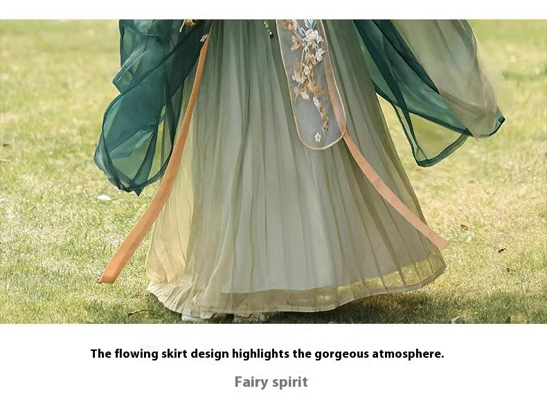 Oriental Ancient Hanfu — Chest-High Ru Skirt & Heavy Embroidery Outfit