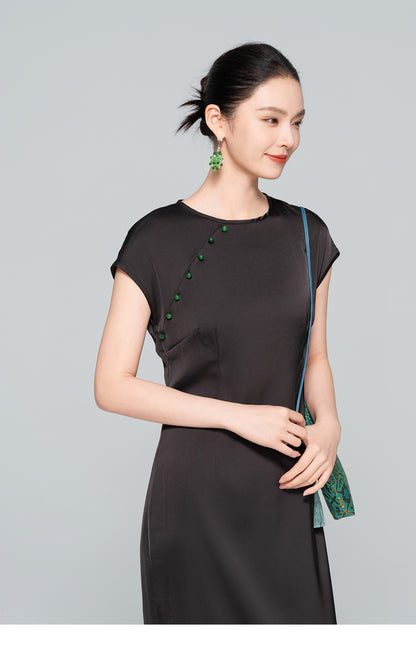 Artistic Improved Qipao – New Chinese Retro Side-Slit Dress