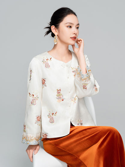 Elegant Embroidered Sequin Beaded Jacket for Women