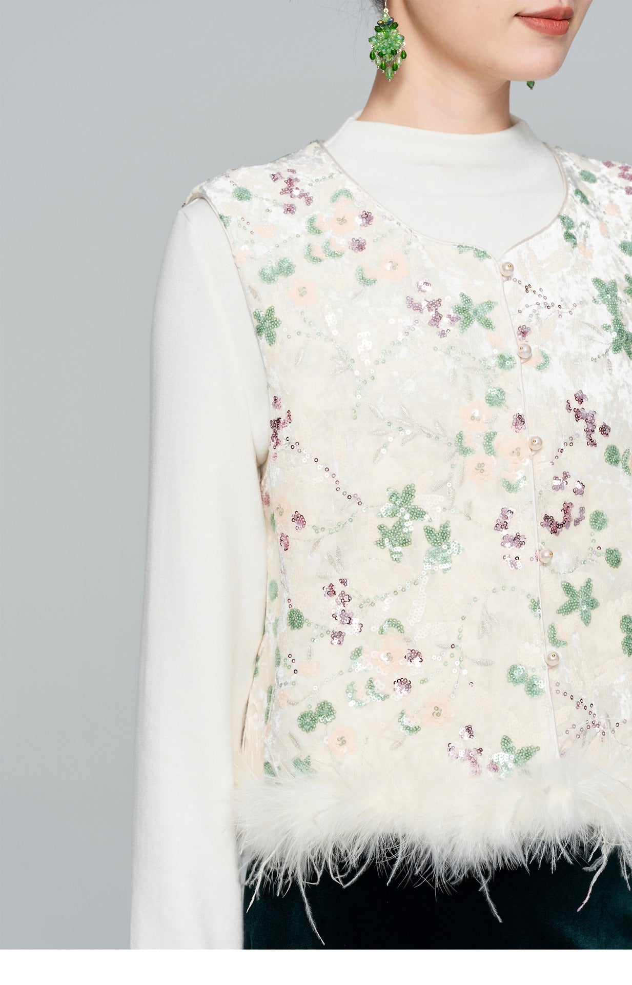 Stylish Velvet Furry Women's Vest