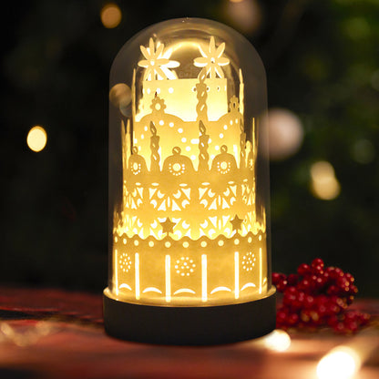 DIY 3D Paper Carving Lamp Handmade Panoramic Night Light