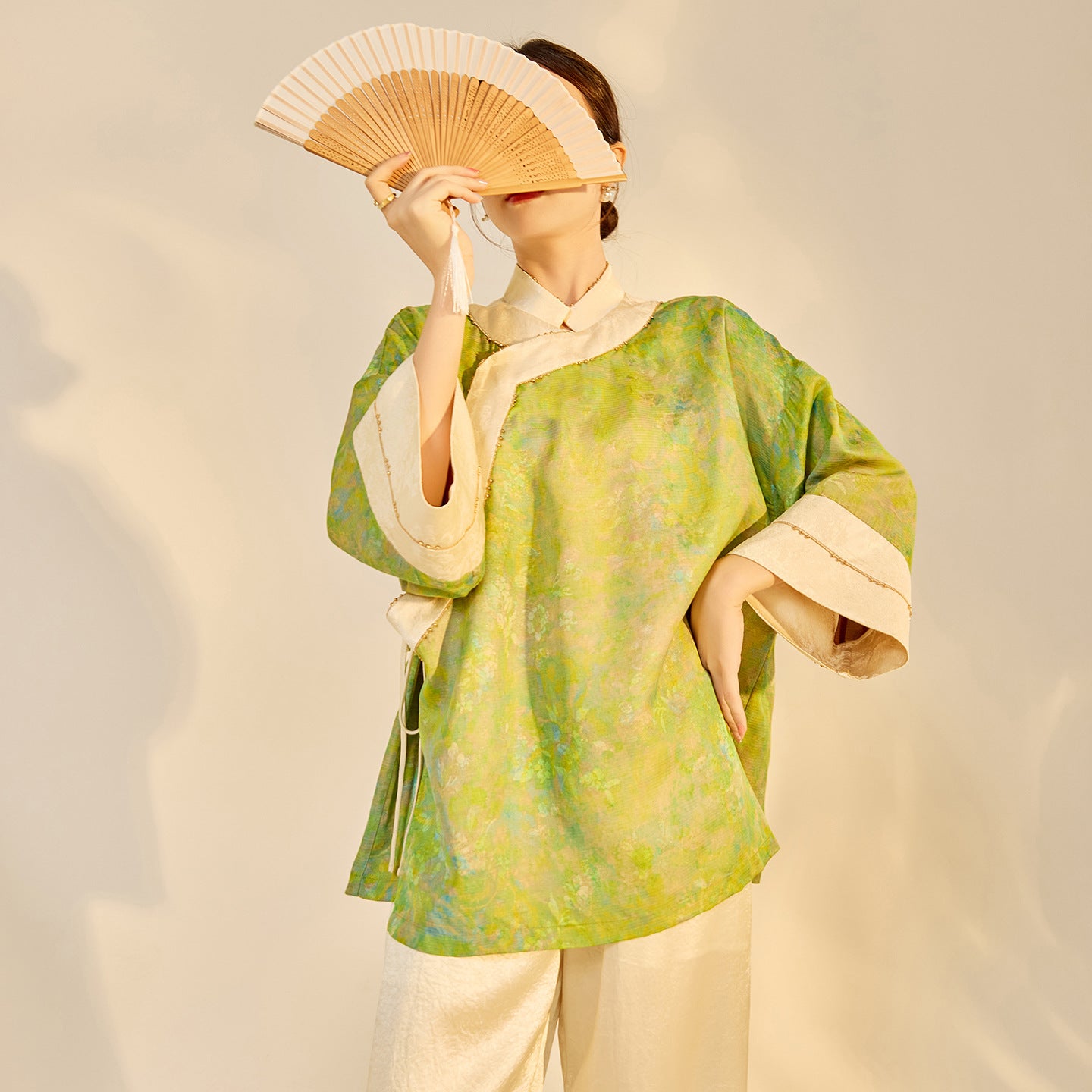 Early Autumn New Chinese Style Silk Lace-Up Short Coat | Retro Thin Top for Women