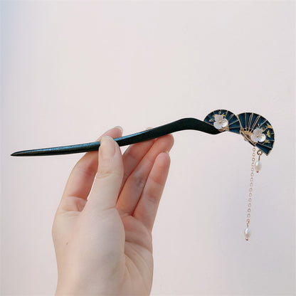 Ancient Style Fan Shaped Hairpin Hair Accessory Women Hanfu Hair Ornament