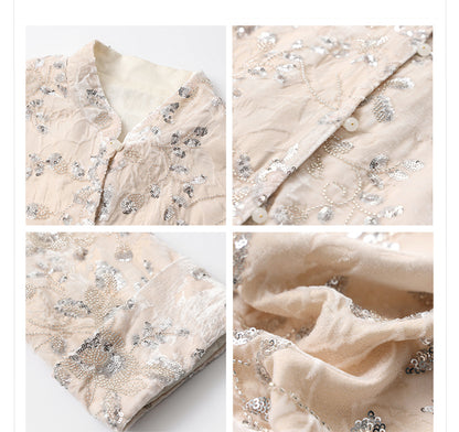 2026 Spring New Chinese Beaded Rayon Elegant Youthful Jacket