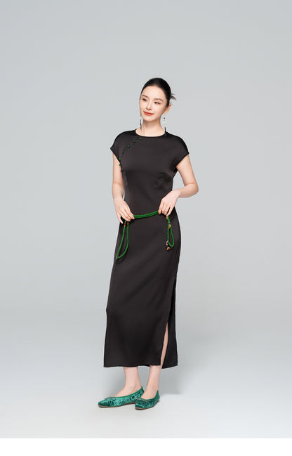 Artistic Improved Qipao – New Chinese Retro Side-Slit Dress