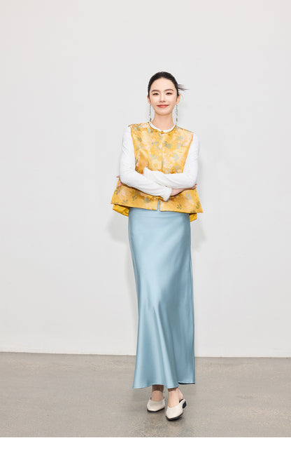 Stylish Retro Jacquard Vest for Women