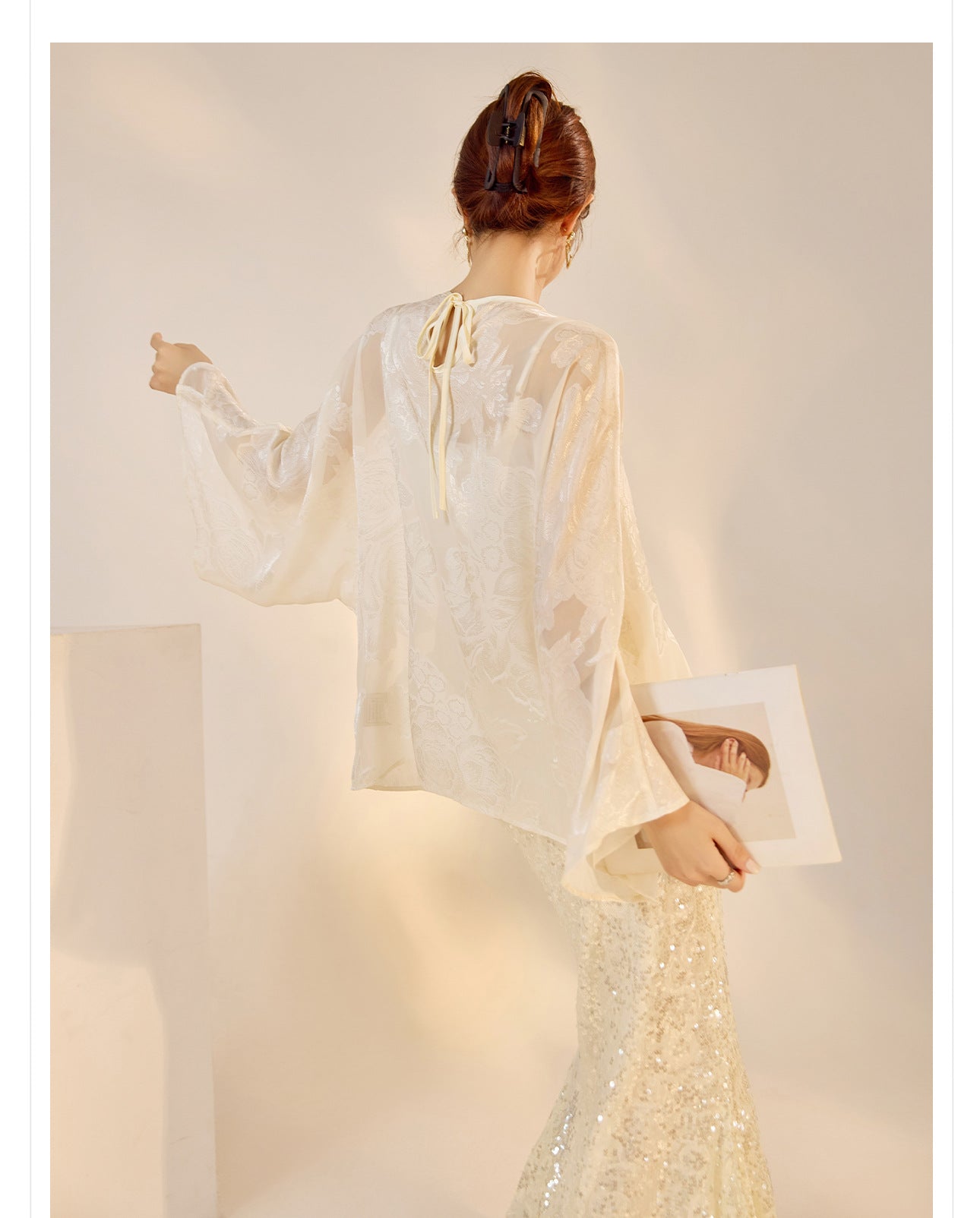 New Chinese Style Beaded Embroidered High-End Blouse for Women