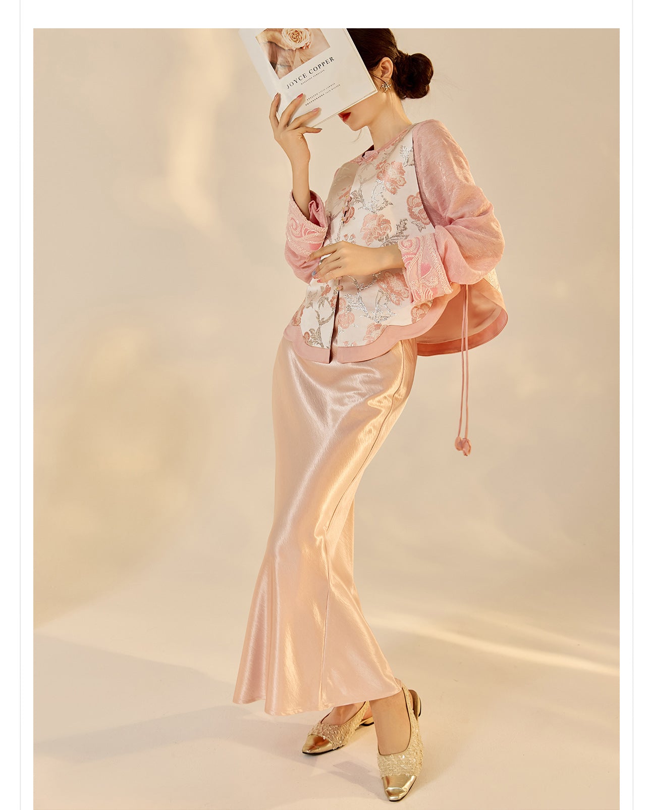 Elegant Jacquard Sleeveless Vest & Skirt Set for Autumn