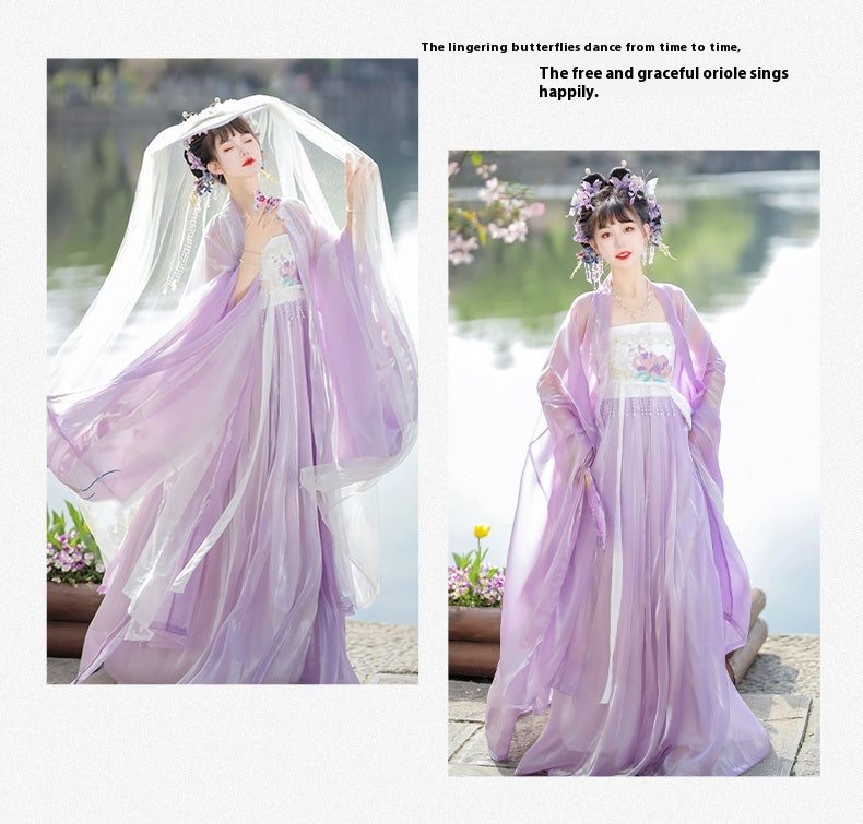 Oriental Ancient Hanfu — Restored Fairy Purple Spring Summer Set