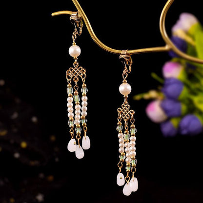 Burnt Blue Earrings | Ancient Style Tang Ming Dynasty Retro Hanfu Accessory