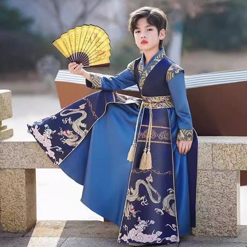Boys’ Spring Autumn Hanfu | Ancient Style Handsome Tang Suit Costume
