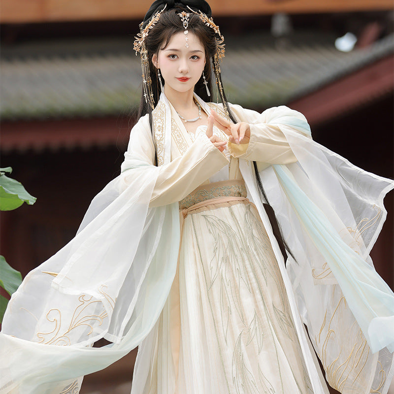 Fairy Song Hanfu Costume — Elegant Waist-Length Ru Skirt Outfit