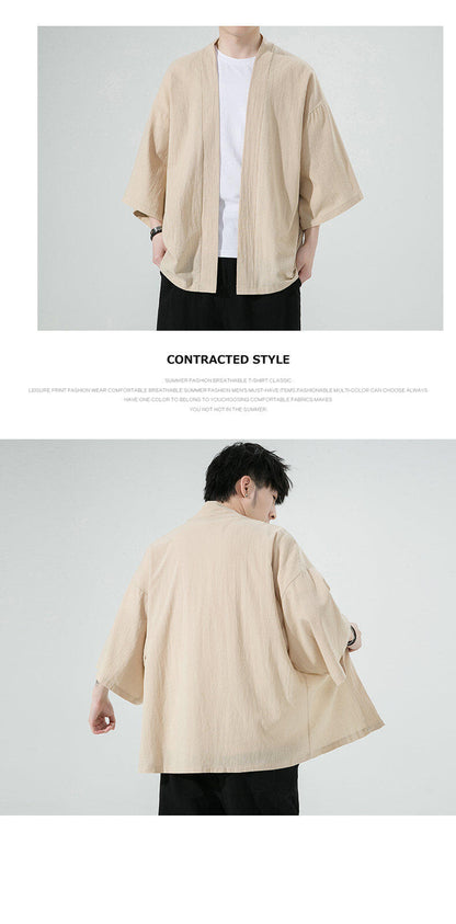 Mens Summer Chinese Style Thin Cotton Linen Sun Protection Retro Jacket