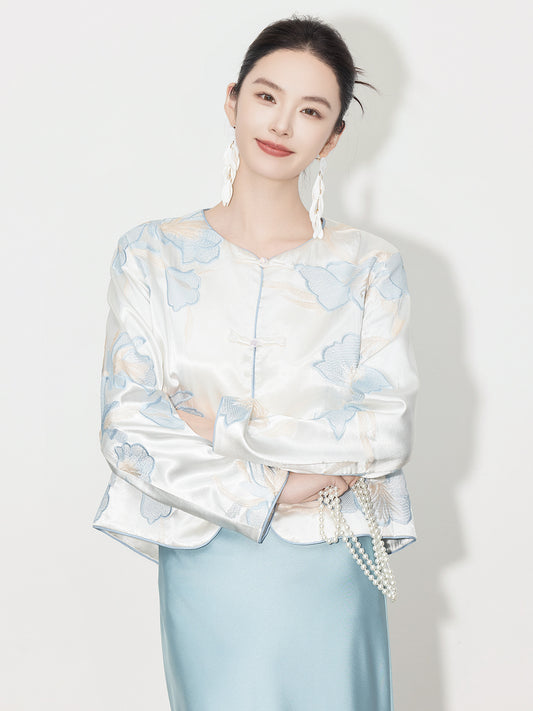 High-End Sophisticated Chinese Style Cardigan for Women