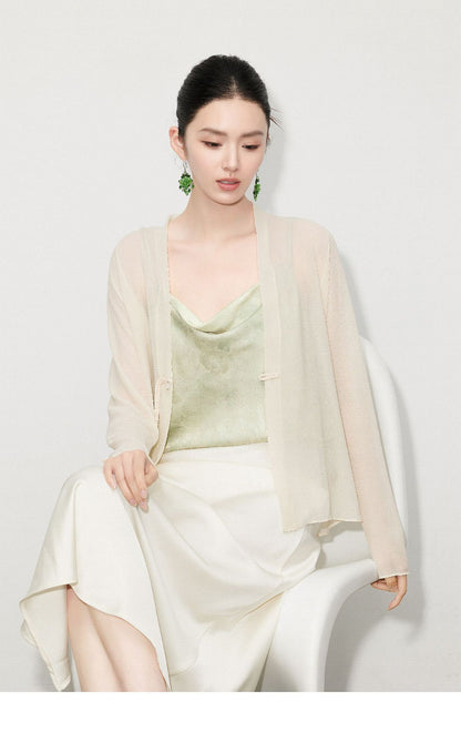 Elegant Sunscreen Georgette Top