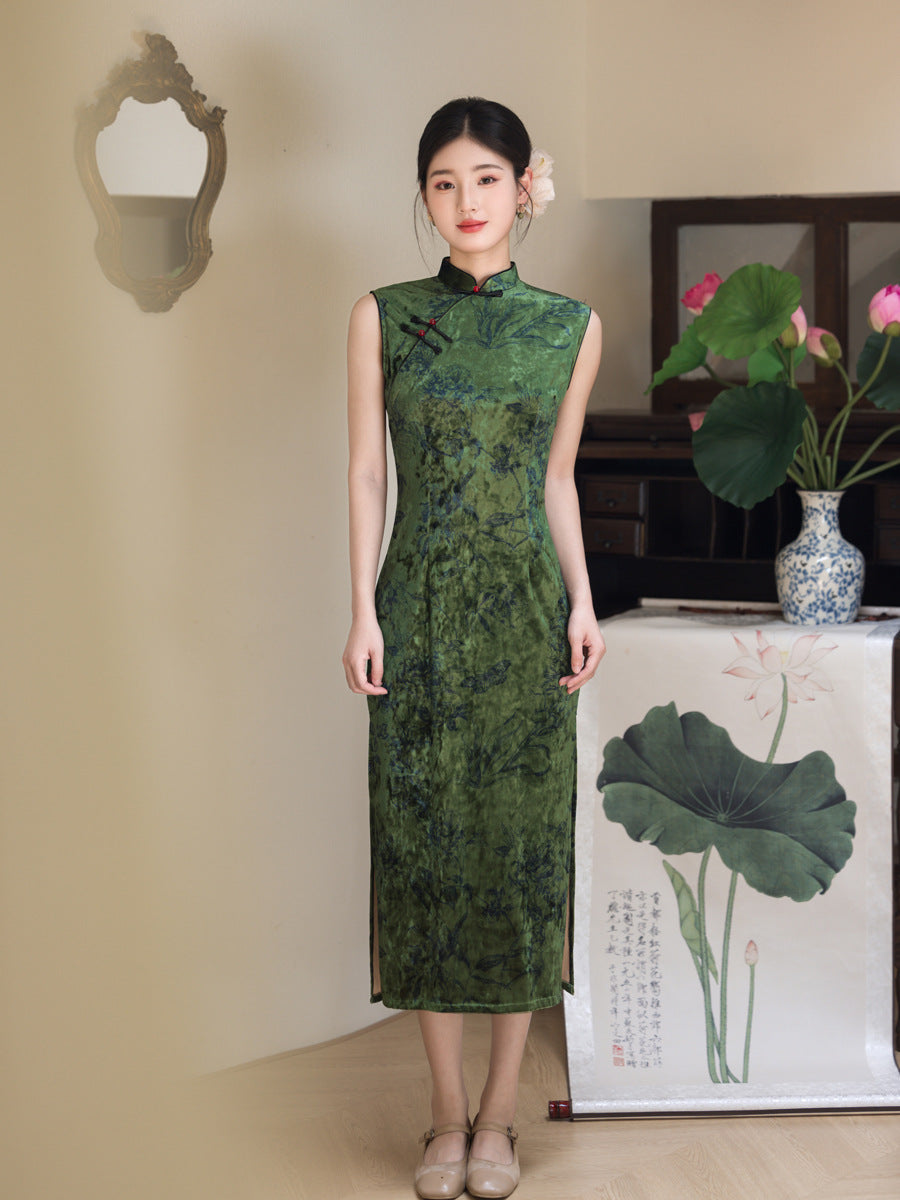 New Chinese Style Qipao – Classy Vintage Green Dress
