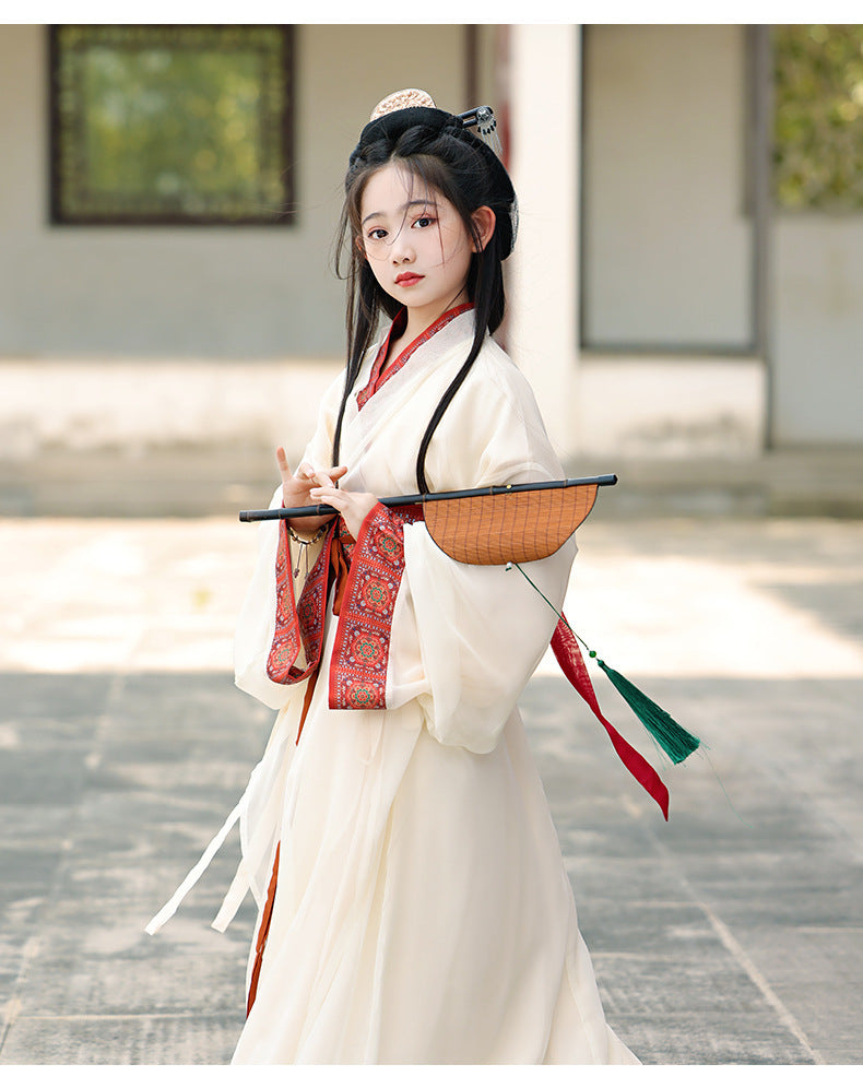 Girls’ Summer Hanfu | Wei Jin Style Daily Warring States Robe Fairy Dress