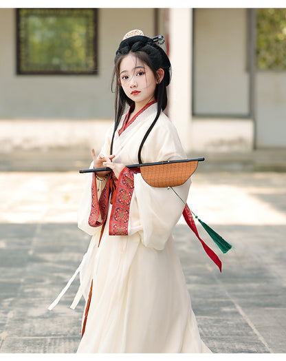 Girls’ Summer Hanfu | Wei Jin Style Daily Warring States Robe Fairy Dress