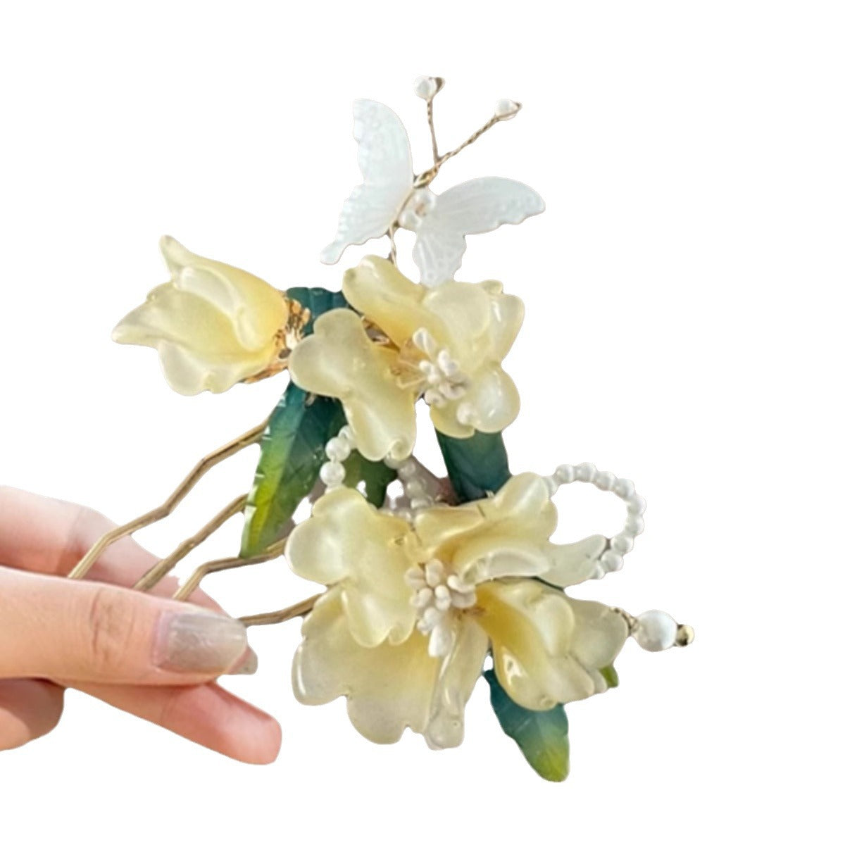 Ancient Style Flower Insert Comb | Chinese Style Hairpin Ornament