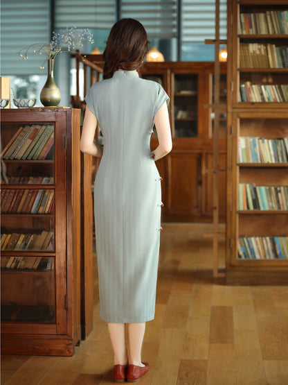 2025 Spring Summer Cheongsam – Slim Fit Artistic Chinese Dress