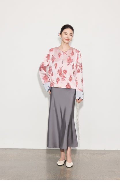 Chic Glossy Satin Mermaid Half Skirt, High-End Design