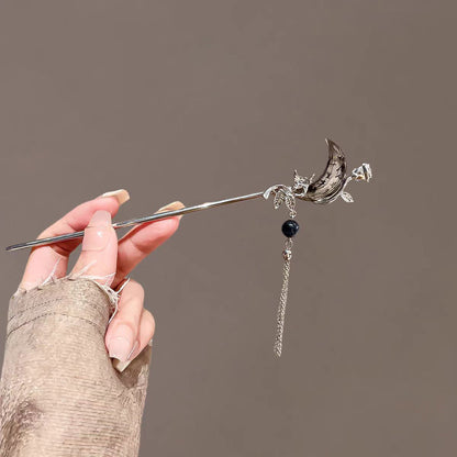 Retro Niche Crescent Hairpin | Elegant Chinese Style Versatile Hair Accessory