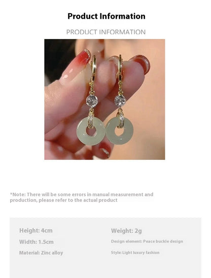 Peace Buckle Earrings | New Chinese Style Ancient Niche Autumn Winter 2025