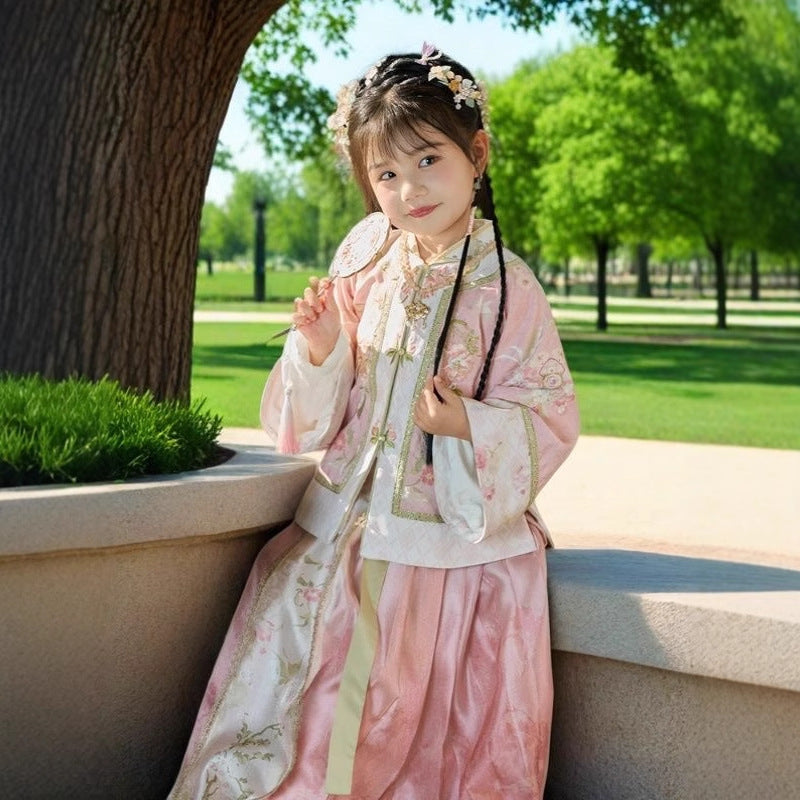 Children’s Chinese Style Hanfu | Elegant Ancient Costume Pink Outfit
