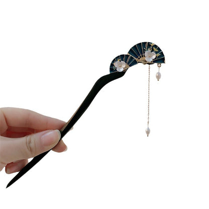 Ancient Style Fan Shaped Hairpin Hair Accessory Women Hanfu Hair Ornament