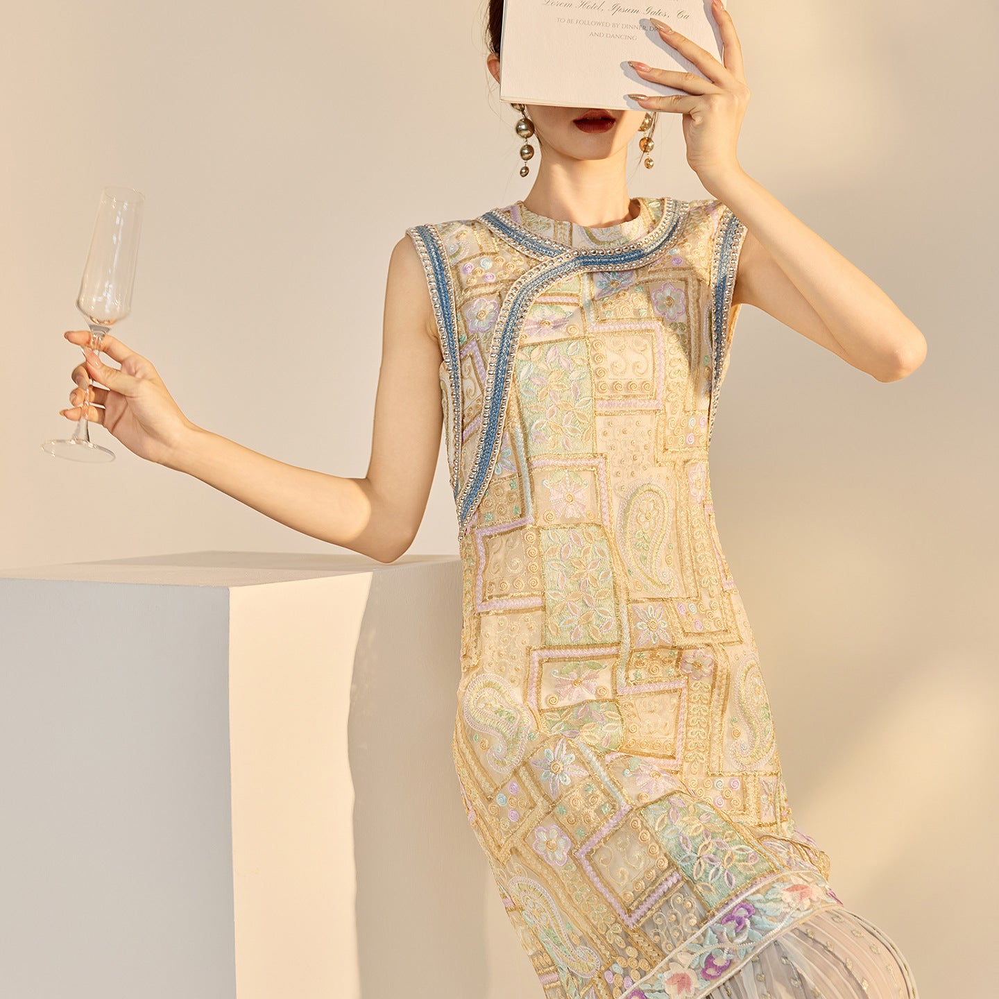 High-End Summer Dress for Women |New Chinese Style Embroidered Long Dress