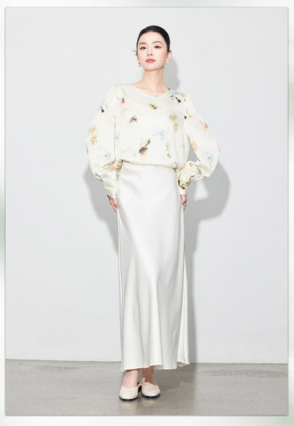 Chic High-Waist Mermaid Satin Skirt for Women