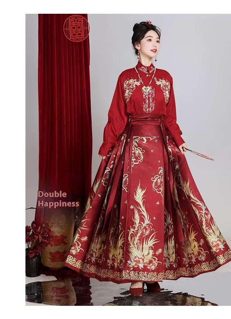 Luxury Ming Style Hanfu — Heavy Embroidery National Aesthetic Set