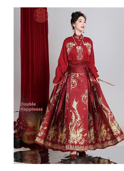 Luxury Ming Style Hanfu — Heavy Embroidery National Aesthetic Set