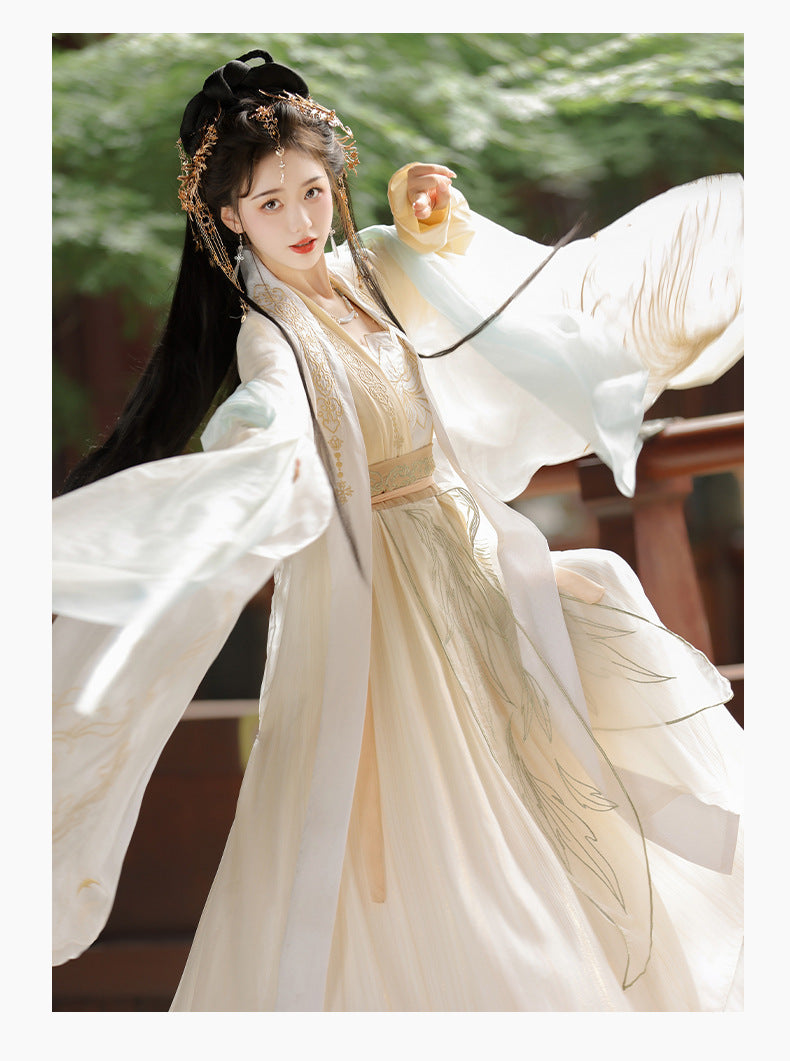 Fairy Song Hanfu Costume — Elegant Waist-Length Ru Skirt Outfit
