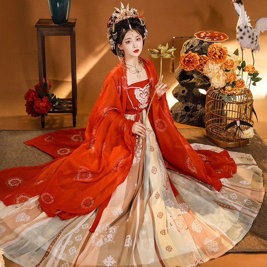 Elegant Tang Dynasty Hanfu — Full Set Hezi Skirt Cosplay Outfit
