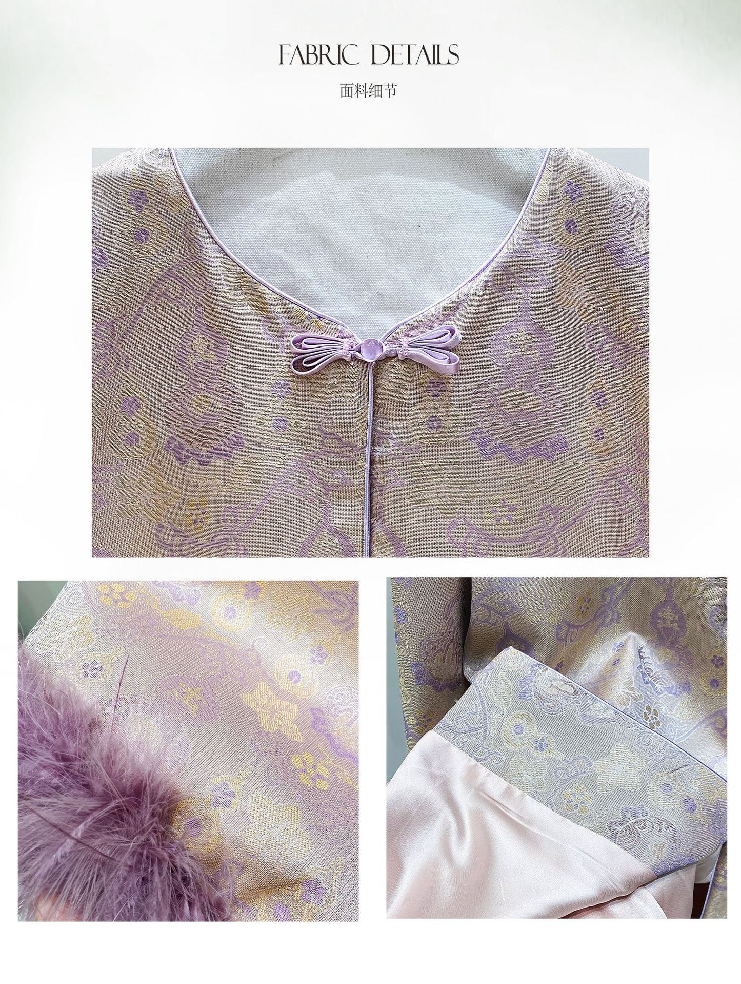 Stylish Satin Jacket with Unique Furry Sleeves