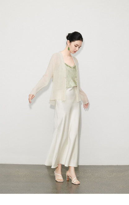 Elegant Sunscreen Georgette Top