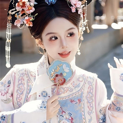 Qing Dynasty Princess Hanfu Gege Outfit – Palace Cheongsam Two-Piece Set