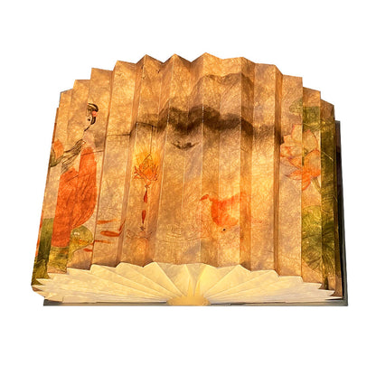 Creative 3D Night Light Foldable Fan Book Lamp for Bedroom