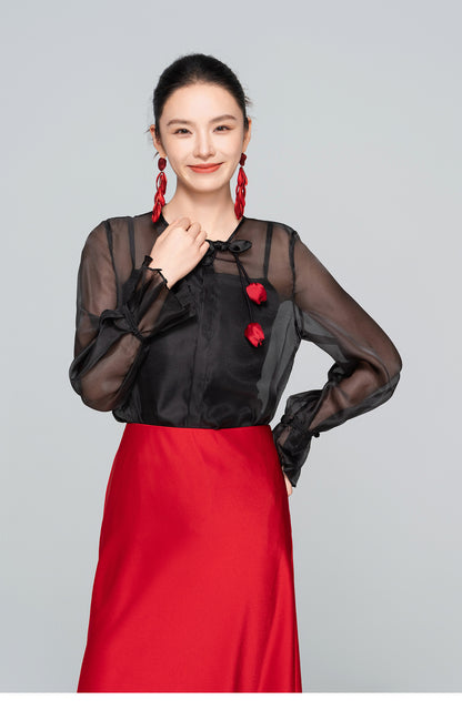 Original National Style Thin Fashion Versatile Autumn Top