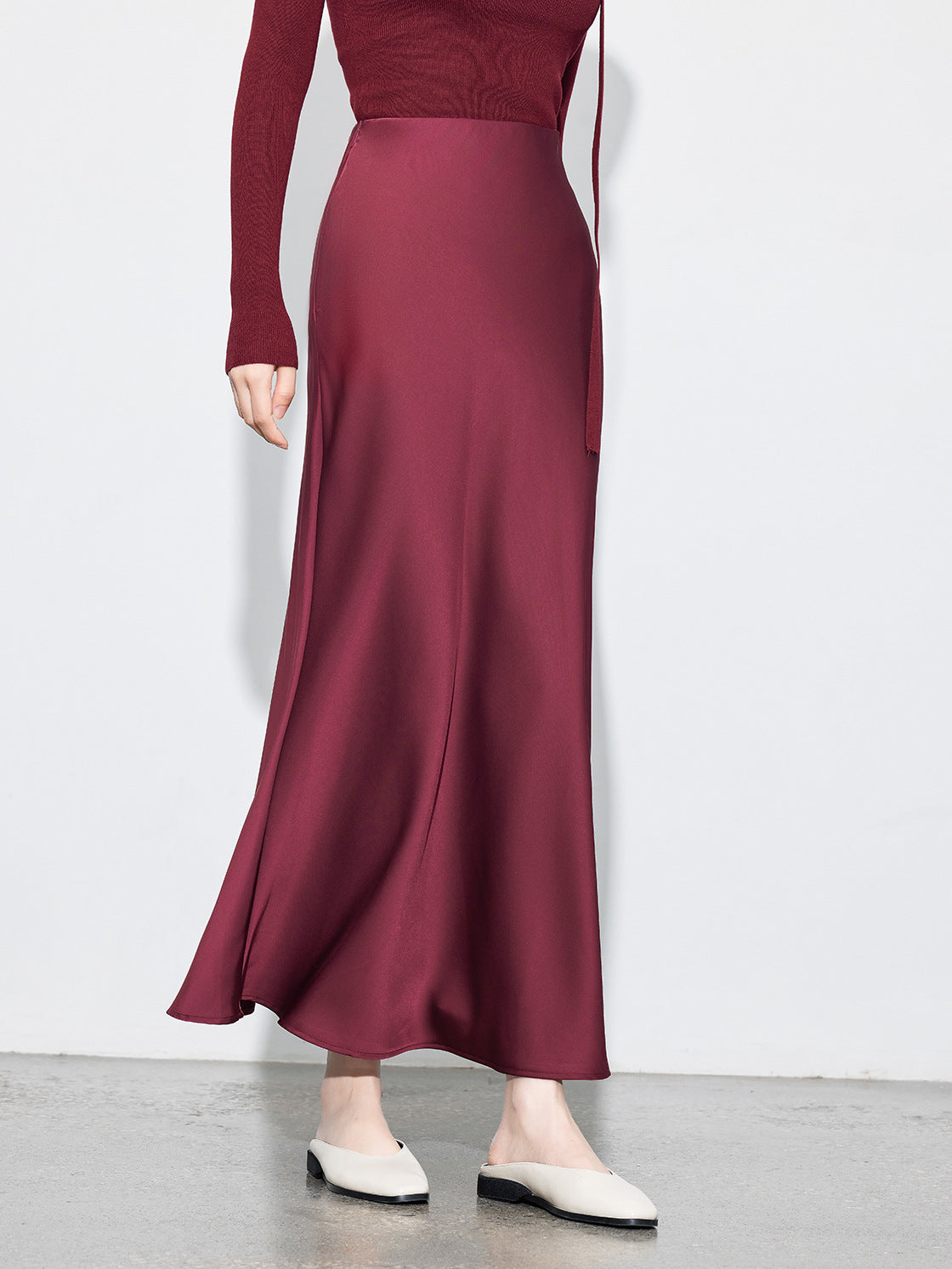 Chic High-End Acetate Midi Mermaid Skirt