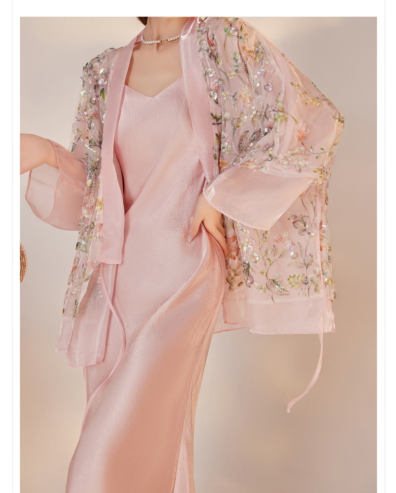 New Chinese Style Beaded Sequin Embroidered Light Luxury Elegant Top