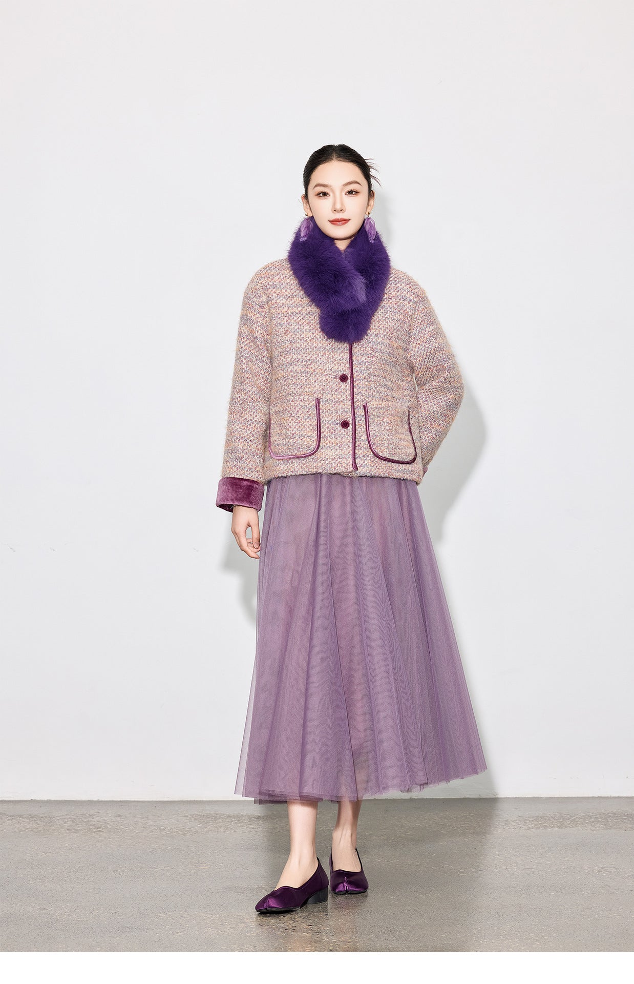 Elegant Fairy Tulle Mid-Length Pleated Skirt