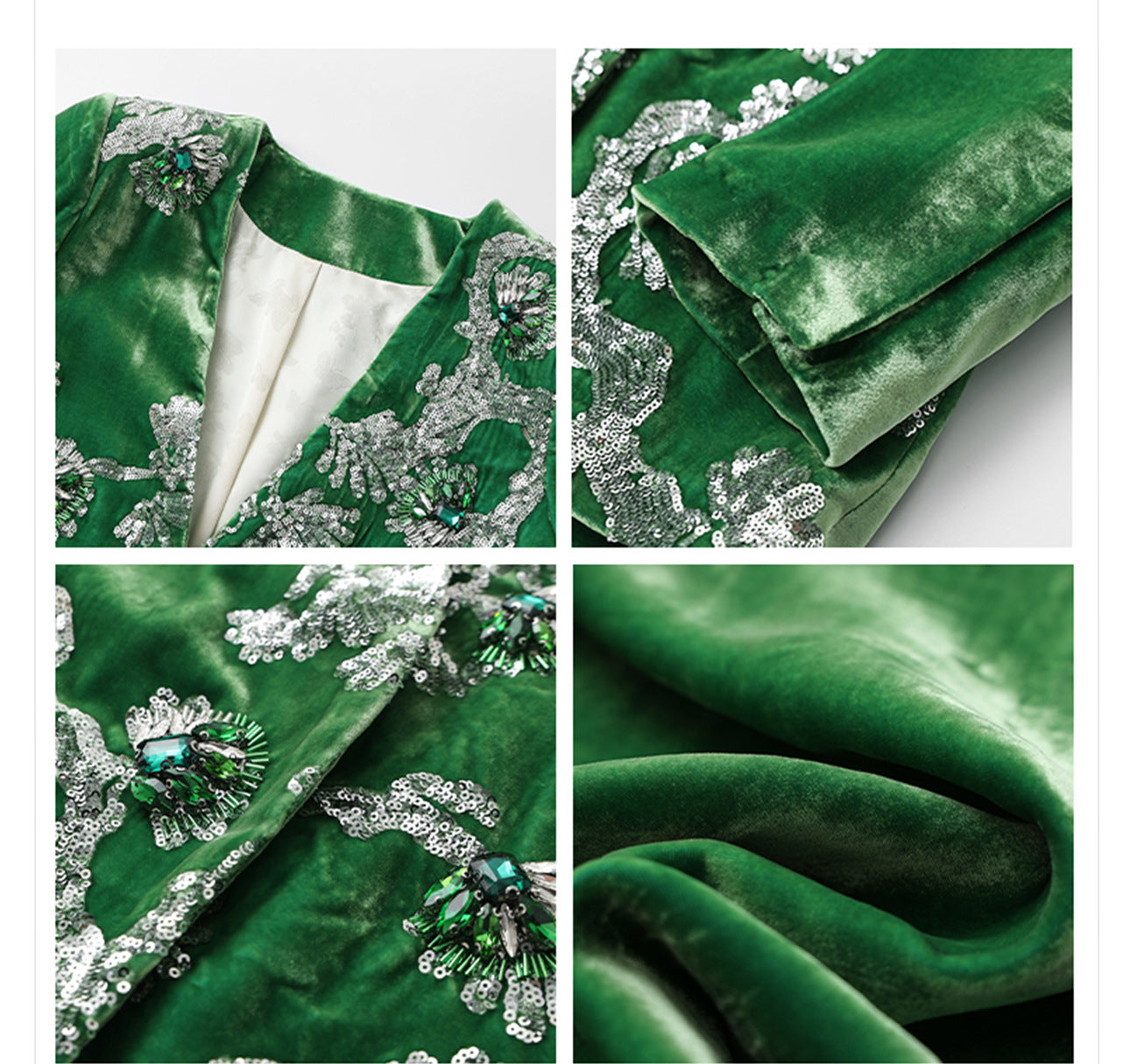 2025 Spring New Chinese Beaded Embroidered Silk Cardigan & Skirt Set