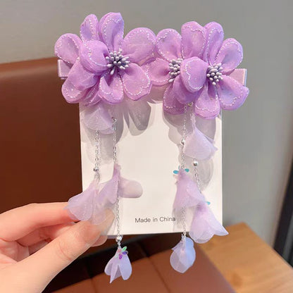 Children's Hair Clips Chinese Style Braid Tassel Hanfu Hair Accessories